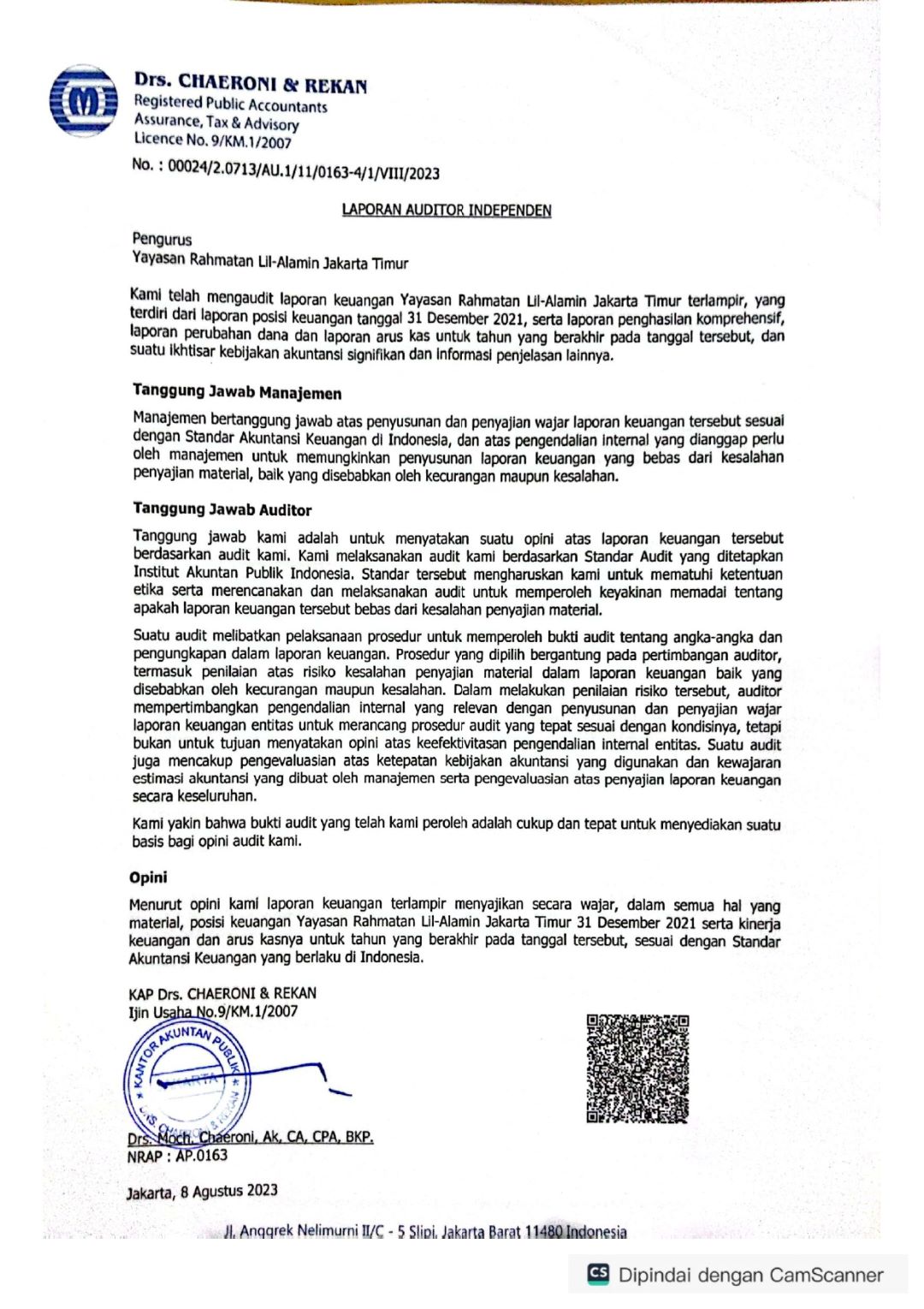 Tahun 2021 Erlazet Foundation